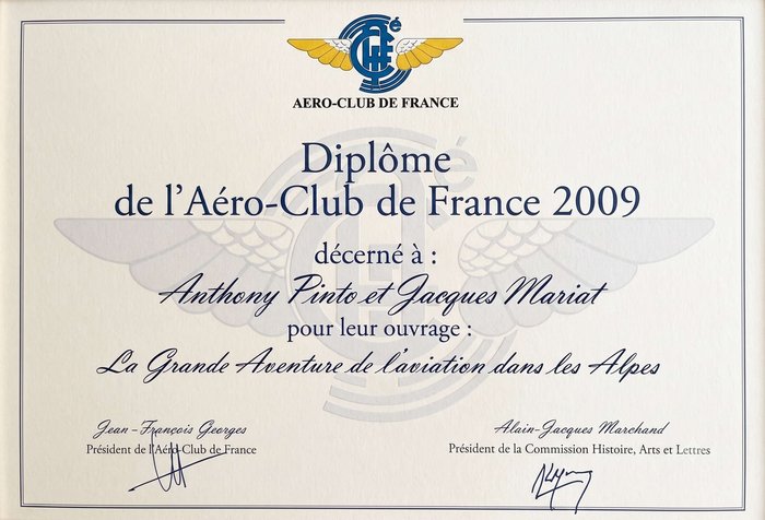 Diplôme de l'Aéro-Club de France 2009