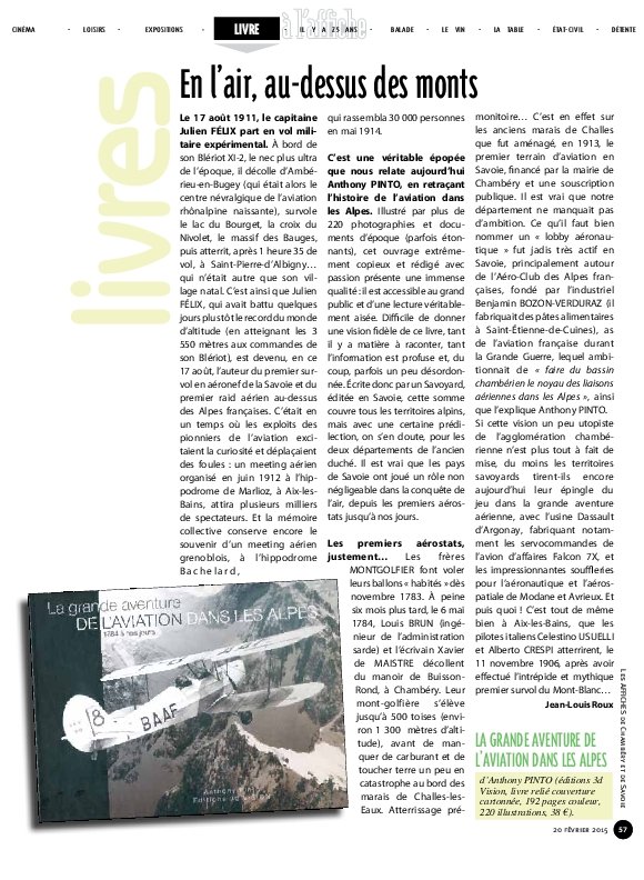 Article aviation Affiches 2015