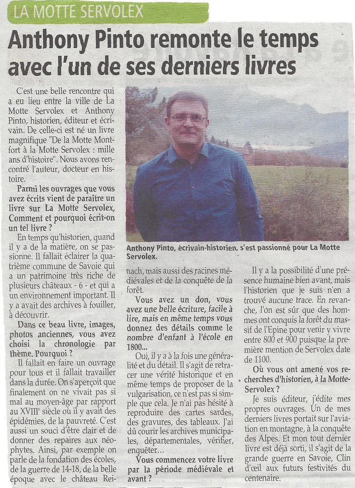 Article Motte-Servolex Dauphiné