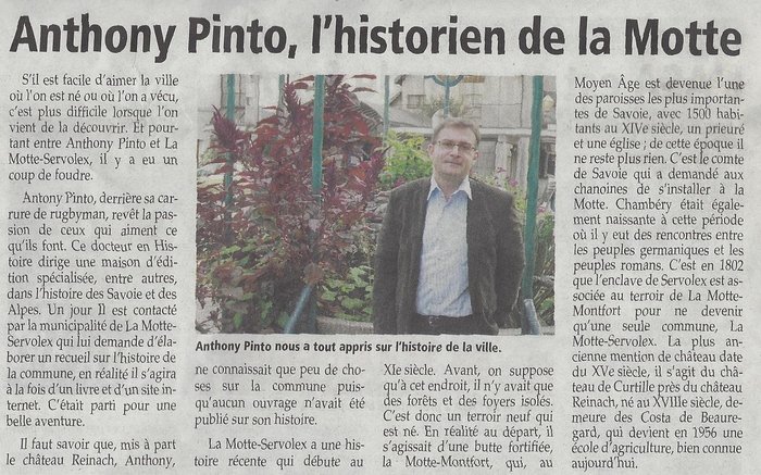 Article Pinto historien de la Motte