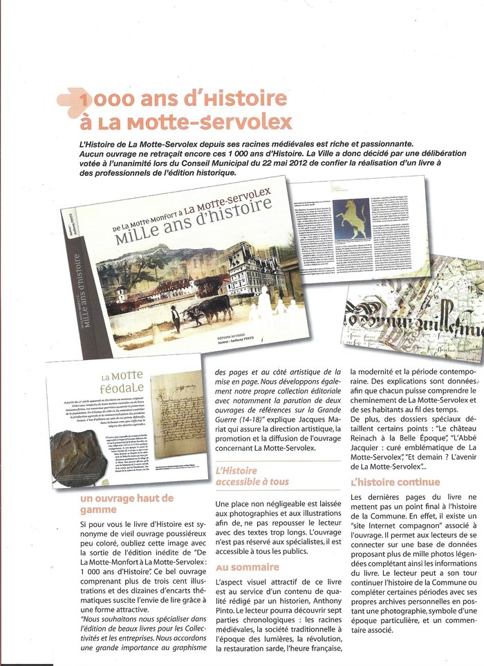 Article Motte-Servolex 1000 ans